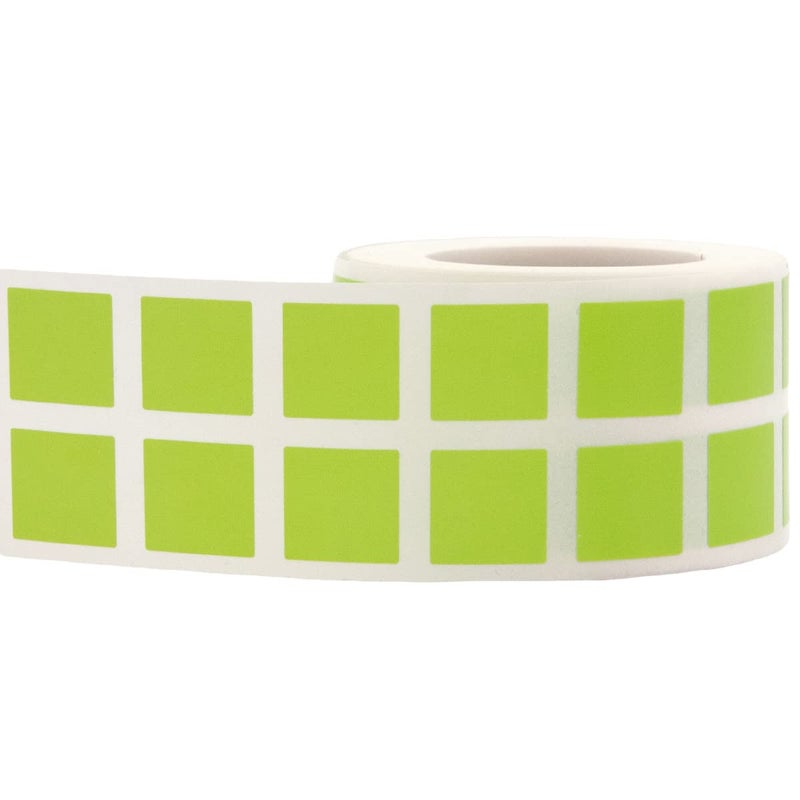 InStockLabels.com Hot Green 1/2" Inch Square Adhesive Labels 1,000 Color Coding Dot Stickers for Efficient Inventory Management, Crafting Projects, and Organizational Tasks in Offices, Schools, and Homes - Image 3